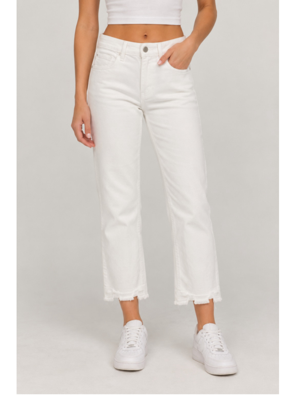 DL1961 Jerry High Rise Vintage Straight Jeans White Berkshire Size 30 NWT